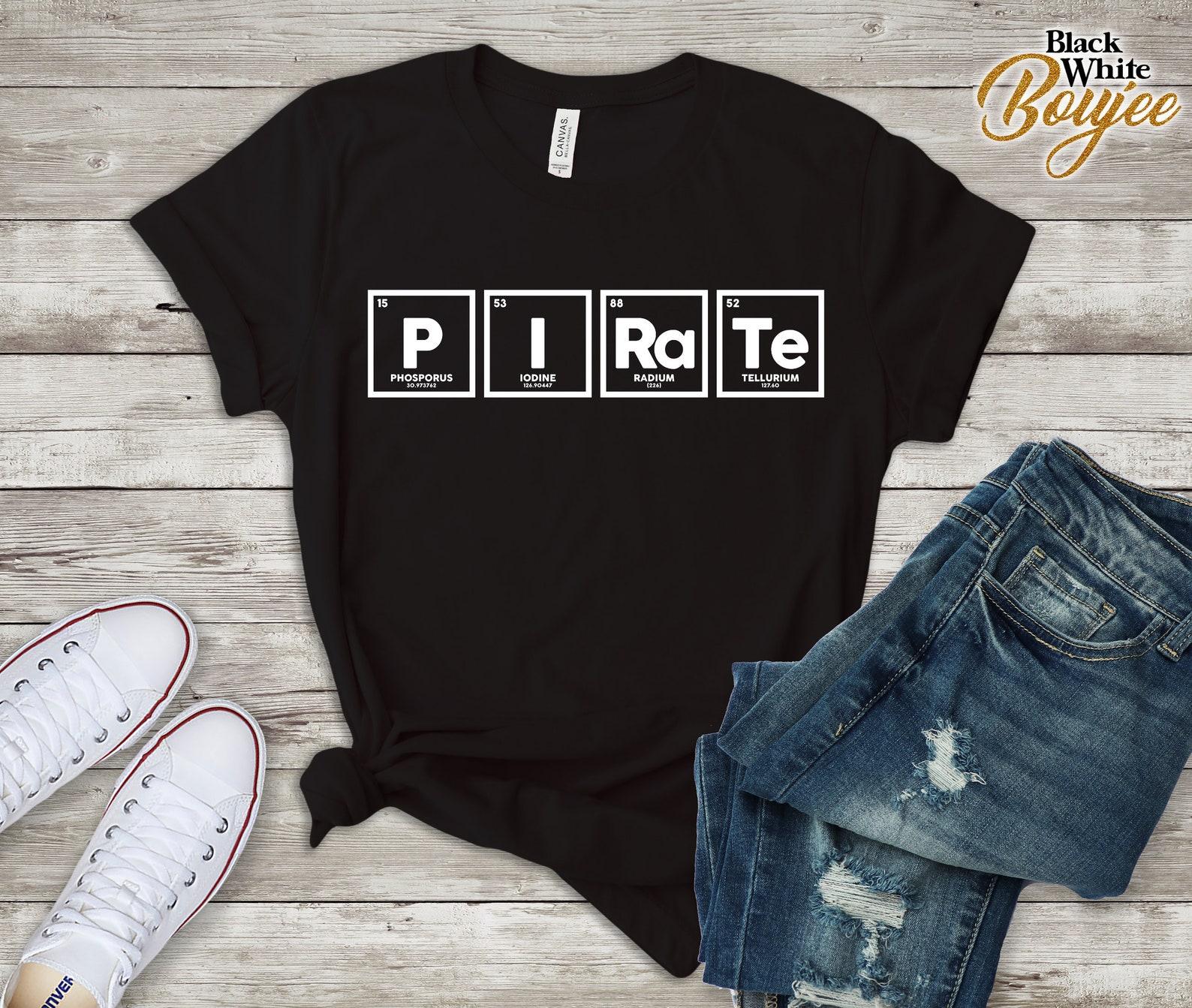 Pirate Periodic Shirt, Periodic Elements Tee, Science Shirt, Chemistry Lover Gift, Pirate Shirt, Pirate Noble Elements Shirt 4XL
