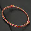 Handwoven Ethnic Colorful Rope Bracelet Unisex Easy Knot Sliding Adjustable Bilayer Thread Braclet Outdoor Mother Gift Jewelry