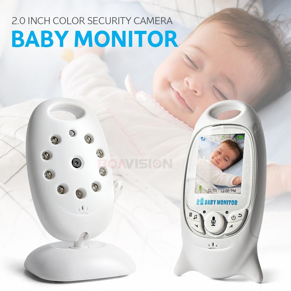VB601 Video Baby Monitor Wireless 2.0'' LCD Babysitter 2 Way Talk Night Vision Temperature Security Nanny Camera 8 Lullabies