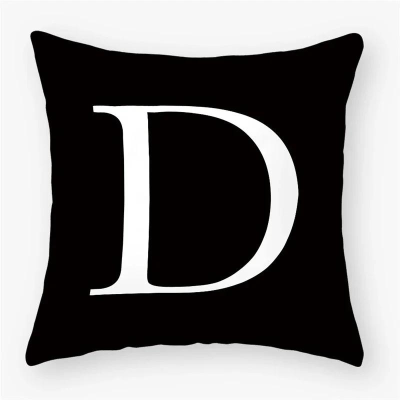 White Letter Cushion Cover X Polyester Pillowcase Sofa Cushions Decorative Throw Pillows Cover Home Decoration Pillowcover