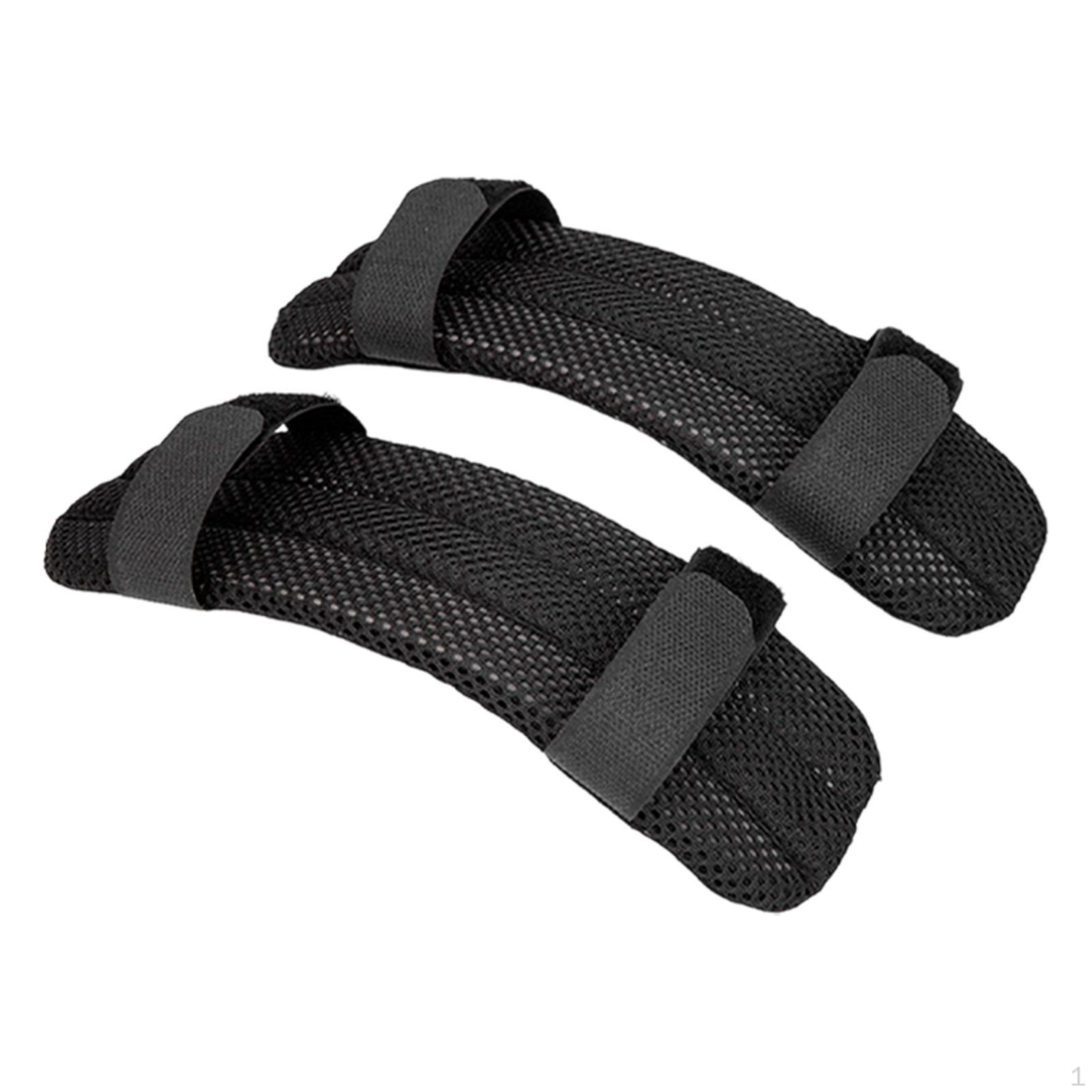 2Pcs Shoulder Pad Heavy Duty Anti Slip Shock Absorbing Breathable чёрный