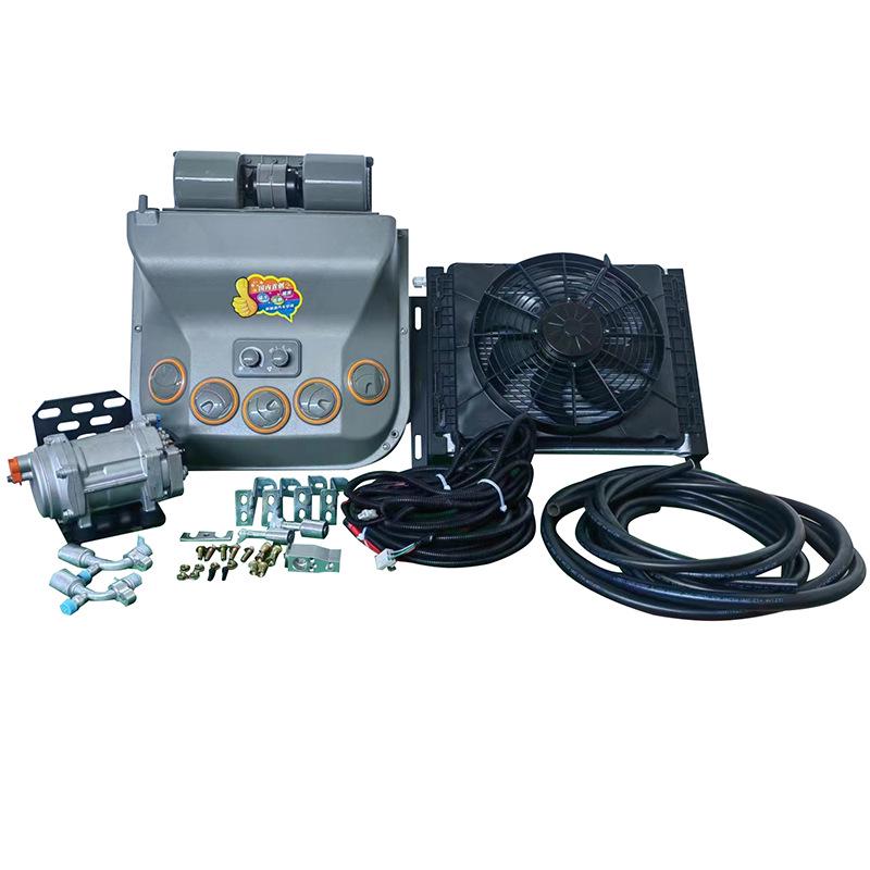 12V/24V Car Electric AC for Light & Heavy Trucks, Construction Vehicles, Harvesters with Ceiling-Mounted Air Outlet