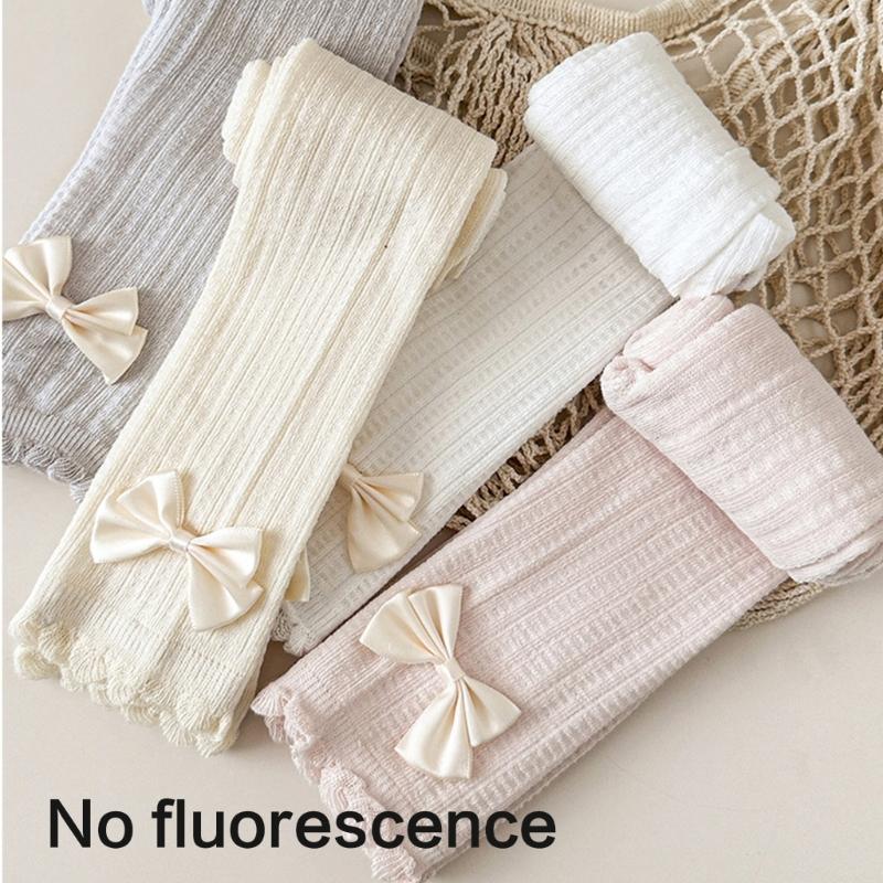 Solid Color Girls Leggings Infants Baby Bottoming Pants 2025 Summer Daughter Child Nine Point Bottoms Kids Tights