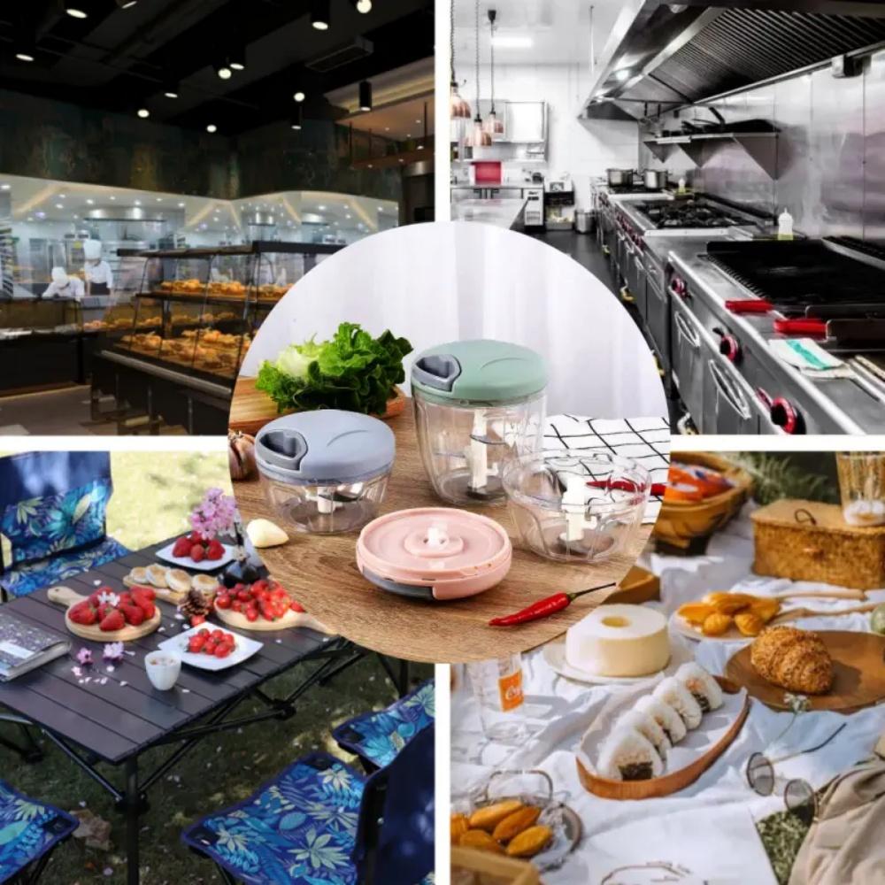 1 Stück 500ML Haushalt Küche Knoblauchhacker Püriert Handgezogen Fleischwolf Multifunktionales Gemüse