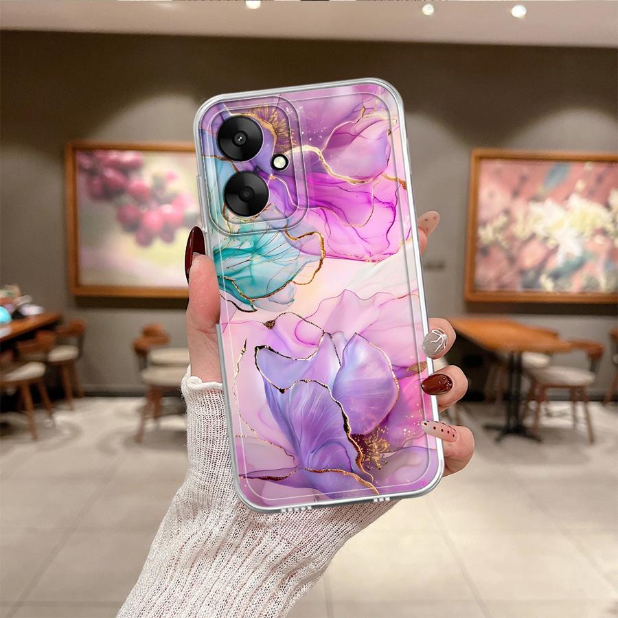 Flower Marble Soft Phone Cover Case for Xiaomi Poco X3 Pro X3 NFC