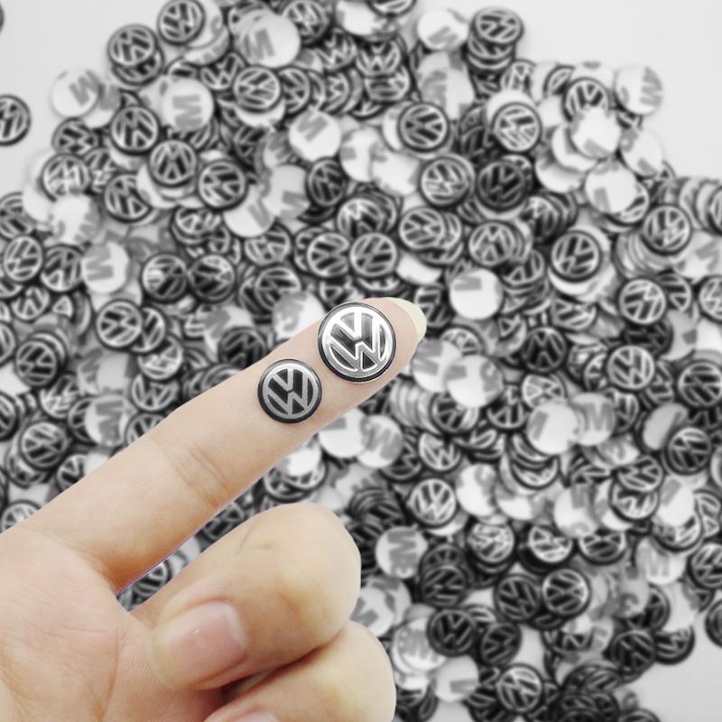 2026 Hot 14mm 11mm For VW GTI Golf 5 7 Mk6 Passat B5 B6 Polo Scirocco Jetta Car Remote Control Key Sticker Badge Emblem Decal Accessories