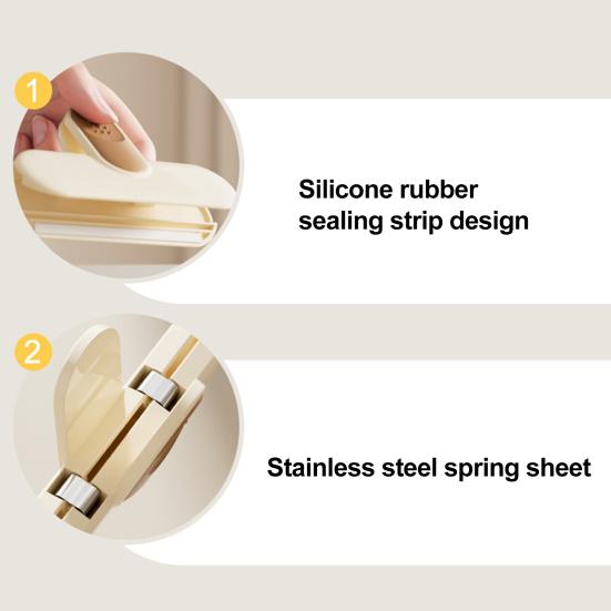 Food Sealing Clip Anti-slip Handle Moisture Resistant Smooth Round Design Resealable Bag Sealing Clamp