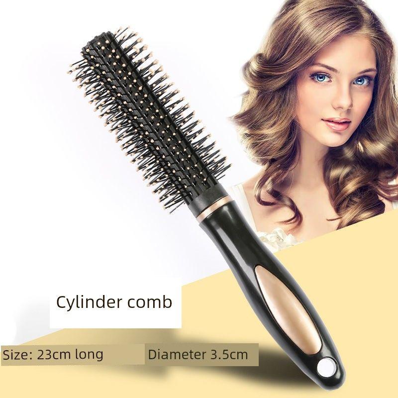 

For Home Hair Curling Comb Men s and Women s Air Cushion Airbag Massage Comb Vent Comb Inner Buckle Hair Styling Cylindrical Roller Comb Cylindrical Model-Yellow Head 9511
