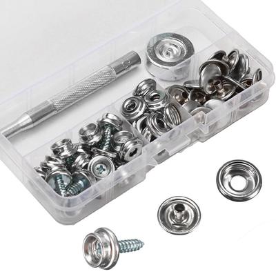 62-teiliges Druckknopf-Set, Metall-Druckknöpfe, Mini-Multifunktions-Druckknopf-Set, Nähzubehör