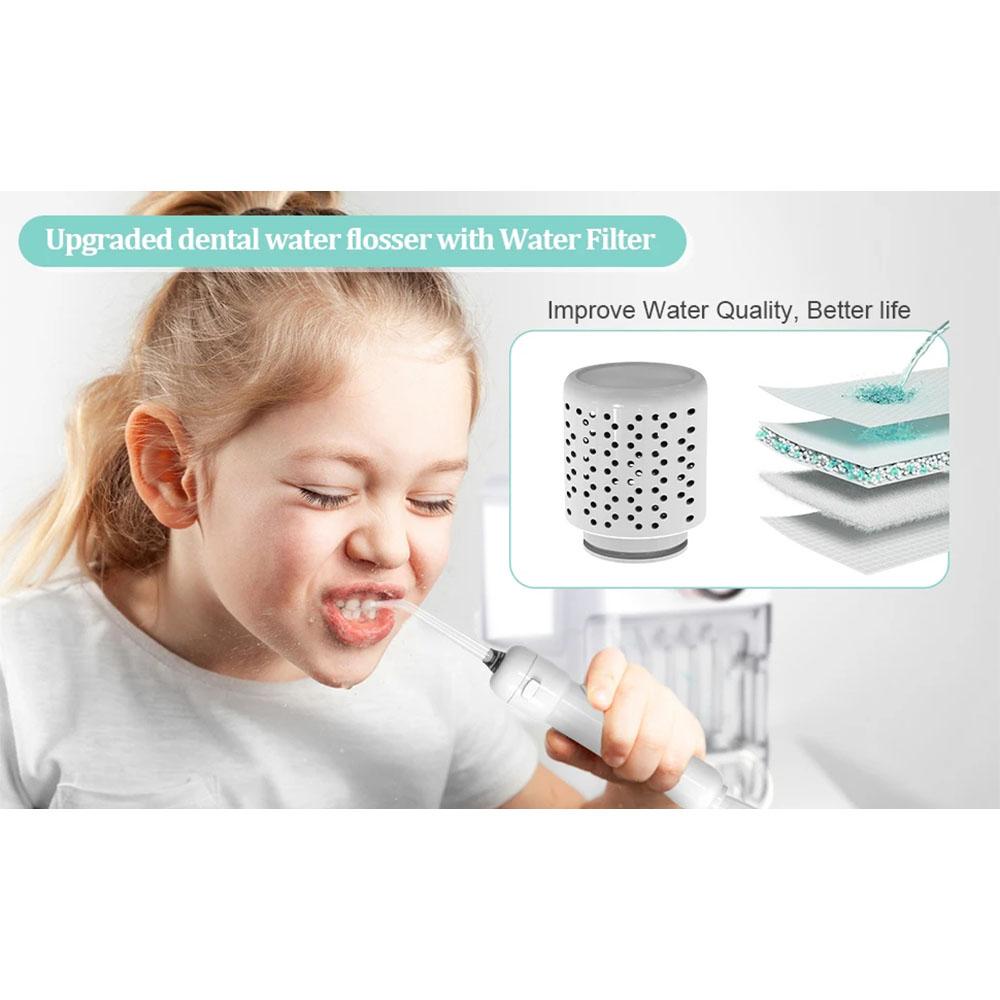 Hydropulseur 900mL Irrigateur Buccal avec 6 Embouts et 10 Niveaux de Pression, Soin Dentaire Portable pour la Famille, Nettoyeur de Dents Sans Fil