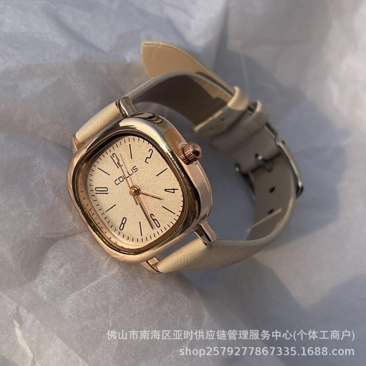 

Retro Women S Quartz Watch Square Small Watch Women S Belt Watch Dropshipping Supply хаки