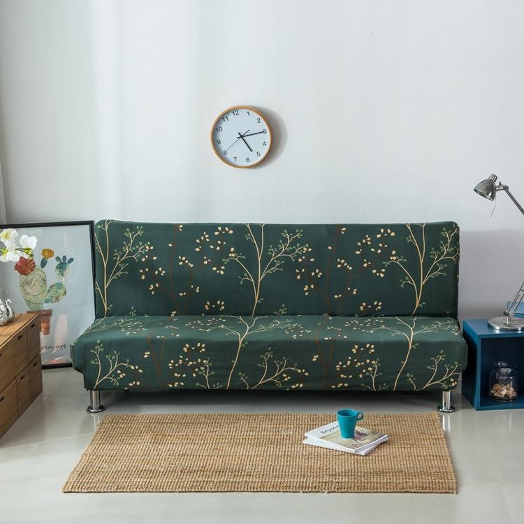 Stretch Folding Sofa Bed Cover Four Seasons Fabric Sofa Cover Full Covered All-Inclusive Double Three-Person Gloves without Support