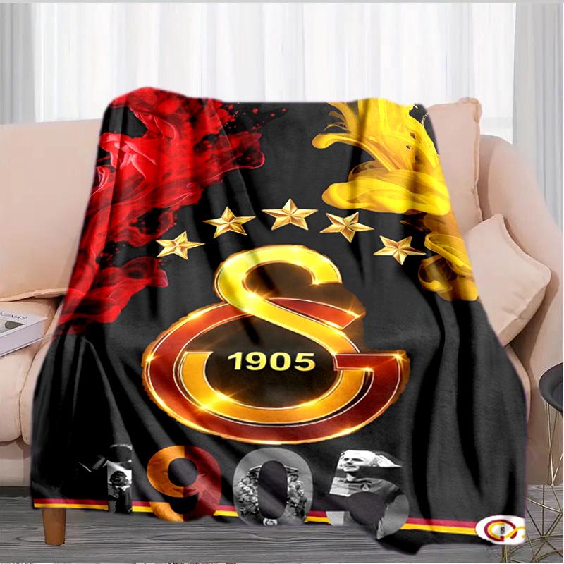 Coperta con Stemma del Galatasaray Calcio Adatta per Divani, Letti, Uffici e Campeggio - Regalo Perfetto per Halloween Natale
