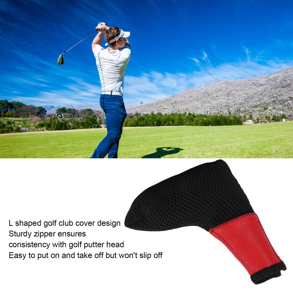L Shaped Mesh   Head Cover     Putter Headcover  or Bag with   Closure