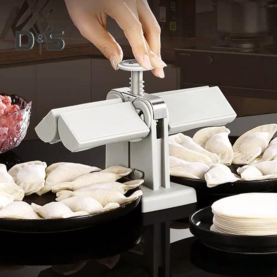 Dumpling Maker Hand Press Rustproof Non Stick Labor Saving Reusable Baking Accessories Plastic Double Head Ravioli Mold