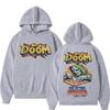 2026 new comic retro style hip hop 2D printed pattern hoodie, men's and women's fashion casual sweatshirt