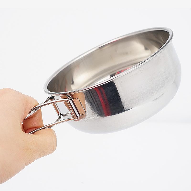 CLS Outdoor Folding Cup Set 304 Stainless Steel Hiking Camping 650ml Large 4-piece Cup Set Folding Bowl Combination Tableware