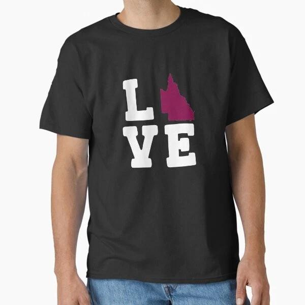 Love Qld Australia Aussie Flag Queensland Austr Made In UsaAus TShirt S2xl S