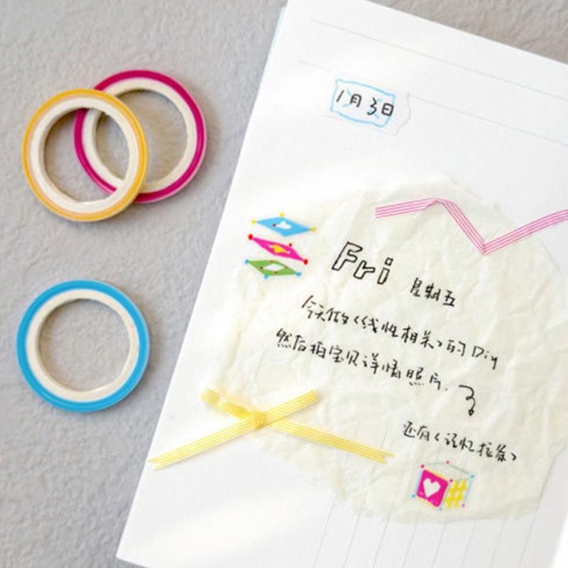 8 Rollen 3mmX5m Dekoband Set Punktgestreiftes Muster Bastelband für Scrapbooking Journal Planer Bastelprojekt Verpackung