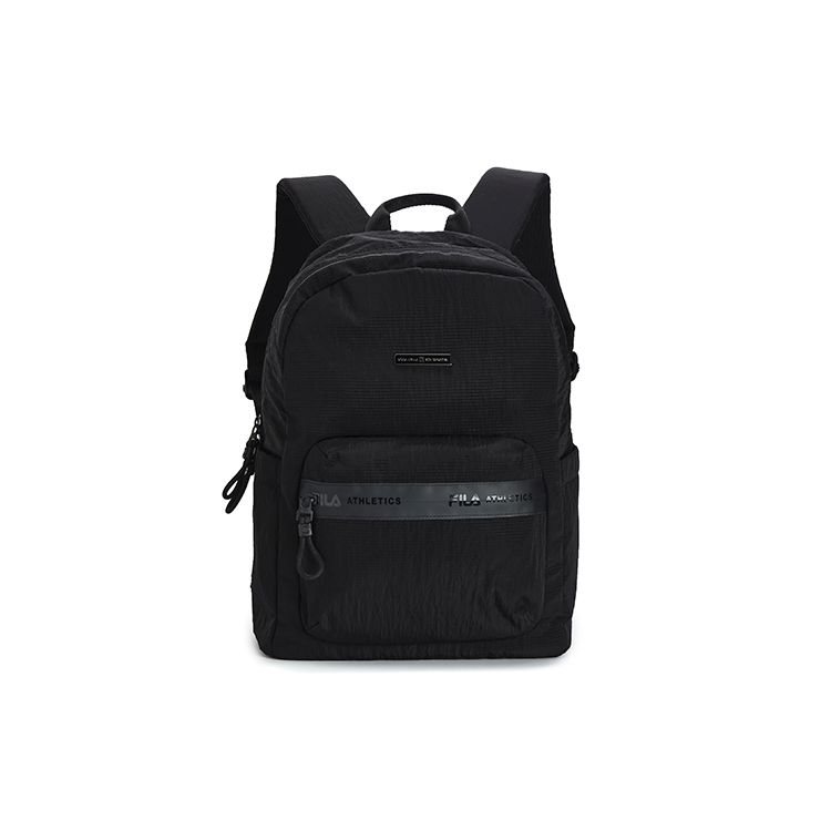 Fila Large Capacity Fabric Backpack Women Backpacks Black A13W321163F-BK Pitch Black,XS
