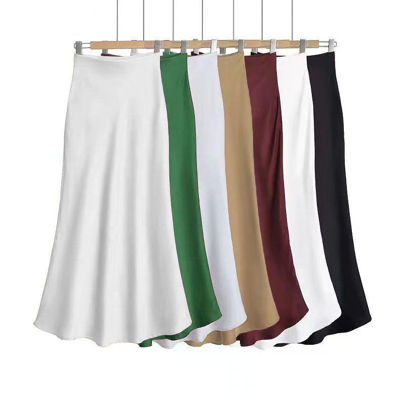 Plus Size Elegant Black Fishtail Skirt - Summer 2026 Slimming Mid-Length XXS (below 70 kg)