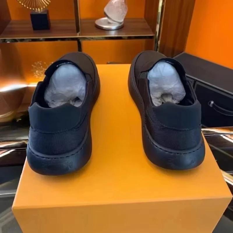 2025 Canvas Shoes for Men Black Loafers Men Casual Shoes Comfortable Walking Flat Men's Shoes Non-Slip Soft Moccasins Footwear