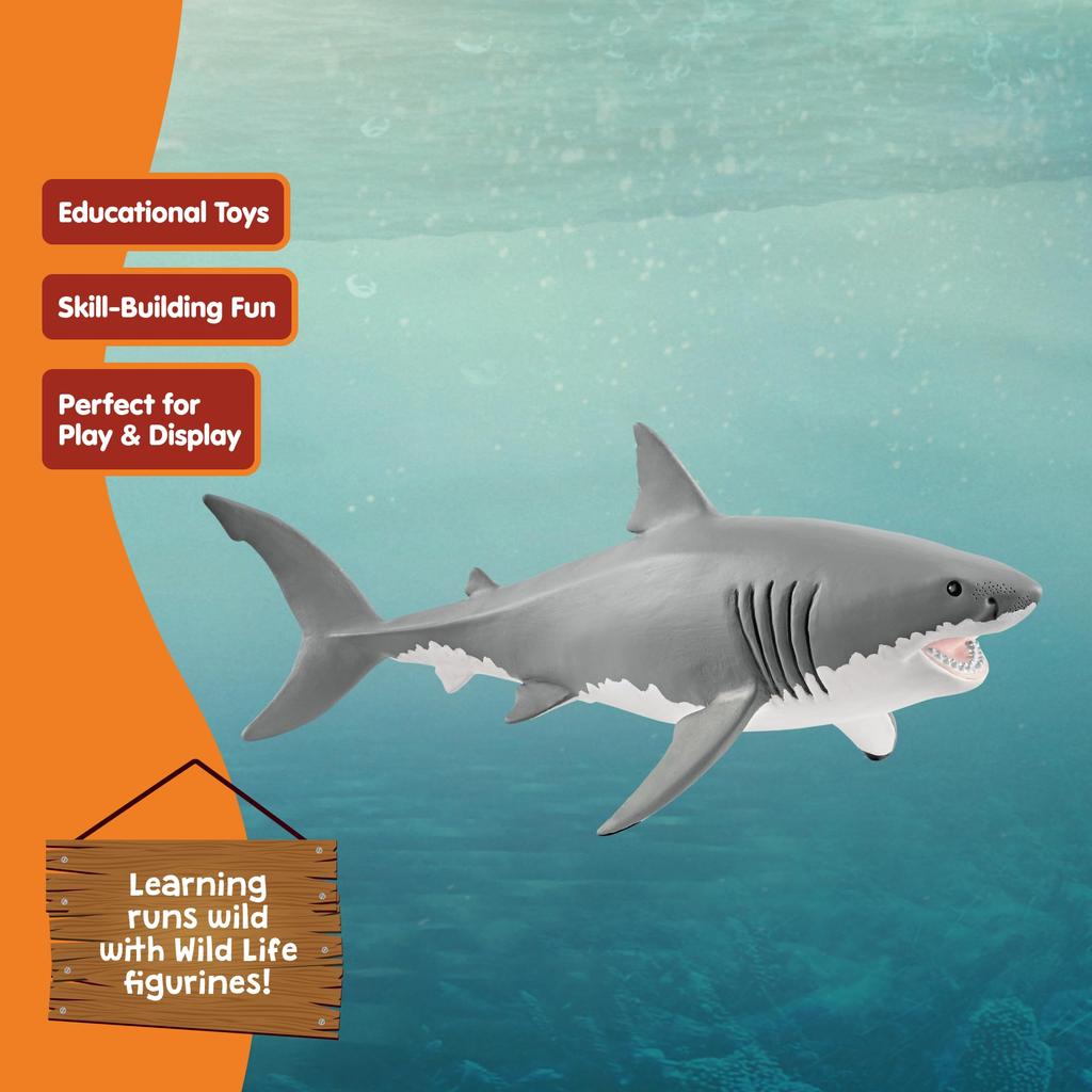 Schleich Wildlife Great White Shark Figure 14809