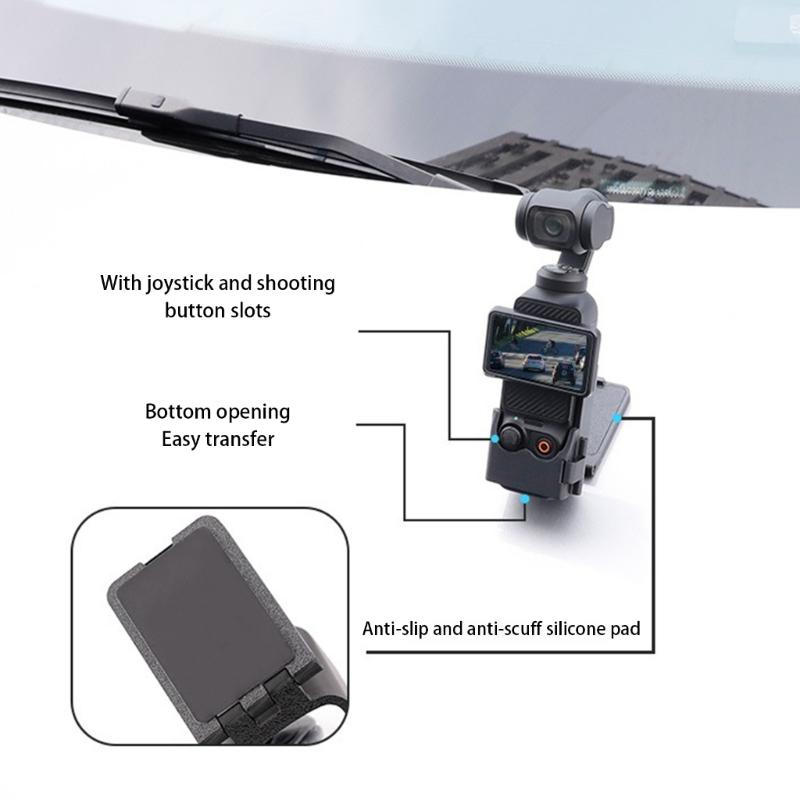 Magnetic Suction Cup Bracket For Pocket 3 Car Windshield Bracket Base Action Camera Outdoor Photography Accessories