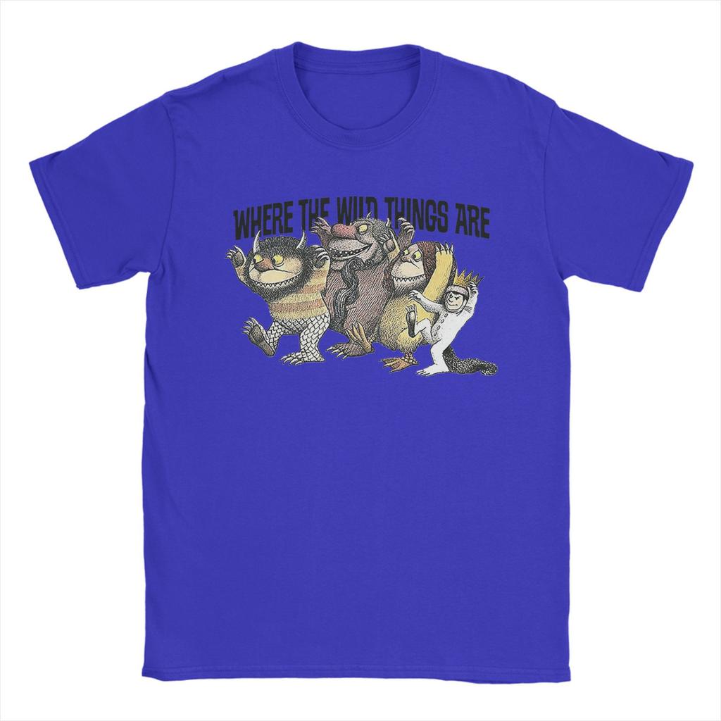 Men's Where The Wild Things Are T Shirts  100% Cotton Tops Casual Short Sleeve Crew Neck Tees 4XL 5XL 6XL T-Shirt