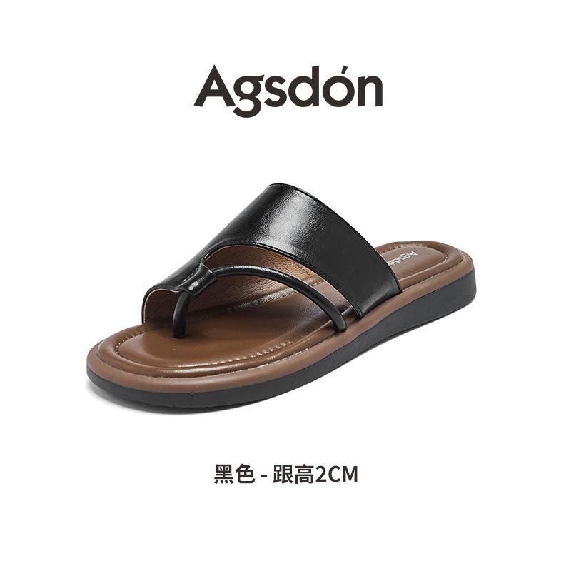 Augustine platform slippers women's 2025 new summer wear toe beach sandals with skirt casual sandals