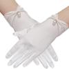 Satins Gloves Evening Gown Gloves with Pearls Decors Wedding Bride Gloves for Formal Occasion Stage Props Hand Gloves