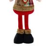 Christmas Plush Toy with Retractable Legs Handmade Reindeer Snowman Santa Claus Plush Doll Xmas Holiday Party Decoration Ornament