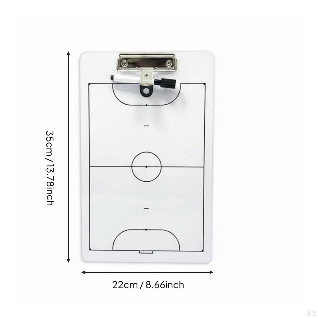 Football Strategy Board DoubleSided Soccer Instructor for Coaches, Team Captains,