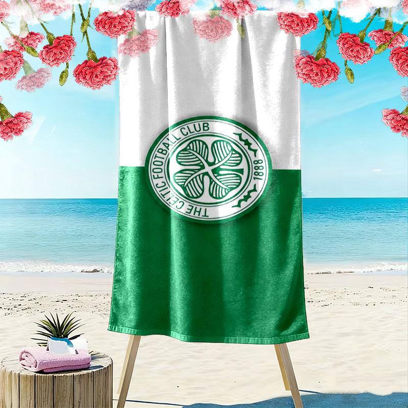 Asciugamano da Spiaggia Stampa Celtic Football Club, Asciugamano Grande Morbido Asciugatura Rapida per Spiaggia Campeggio Nuoto
