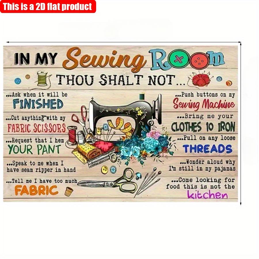 

2D плоская 30*20 см 1 шт. винтажная высококачественная деревянная швейная табличка - настенный декор с юмористическими цитатами о шитье, идеально подходит для дома, веранды или кухни 30*20cm