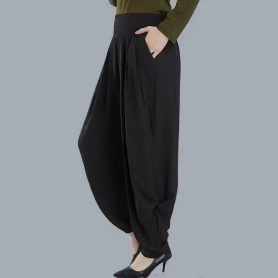 2025 Women's High Waist Casual Harem Pants - Spring/Summer Plus Size Slimming, Loose Fit, Lantern-Style Trousers