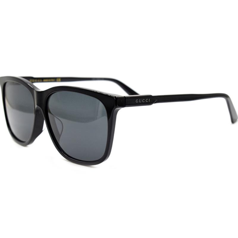 GUCCI Wise and Enterprising Plate Frame Butterfly Sunglasses Men's Black