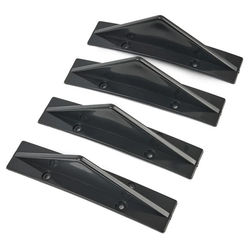 4x Car Rear Bumper Lip Diffuser Splitter Spoiler Scratch Protector Fin Trim Cap For 300 Universal Accessories And 1 Roll Tape