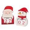 Christmas Calendar Wood Design Festival Table Decoration Countdown Calendar with Numbered Days