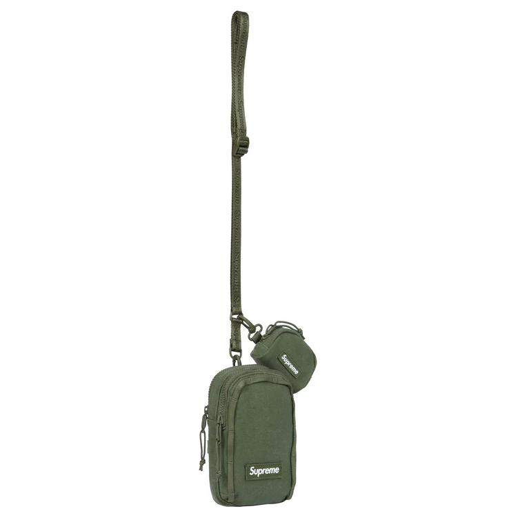 New Supreme Canvas Camera Bag Coin Purse Crossbody Bag Unisex Olive Green B9-SS25-OLIVE