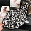 New Luxury Women's Soft Satin Hair Scarves Fashion Square Printed Headscarf 70cm Professional Accessories Designer Scarf