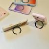 Magnetic Macaron Gradient Phone Case For iPhone 17 Pro Max 16 15 14 13 Pro Max Luxury 360 Rotating Ring Stand Shockproof Silicone Cover
