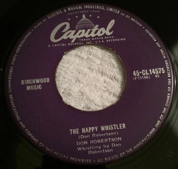 7inch Record DON ROBERTSON - Happy Whistler 45CL14575 CAPITOL 1956 UK Pop Used