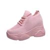 Rimocy Breathable Air Mesh Chunky Sneakers Women 2025 Spring Summer Knitted Height Increasing Shoes Woman White Casual Footwear