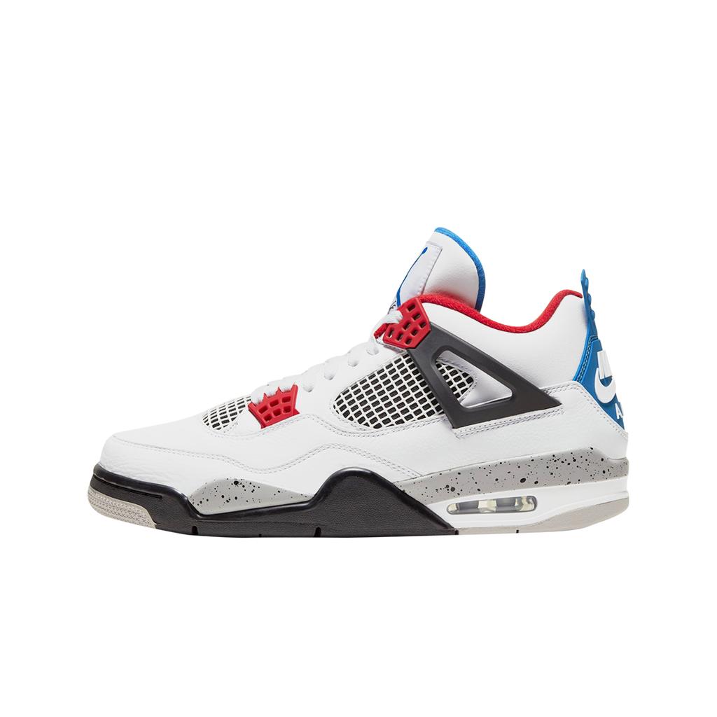 Air Jordan 4 Retro SE What The 4 Men Sneakers White Military-Blue Fire-Red CI1184-146