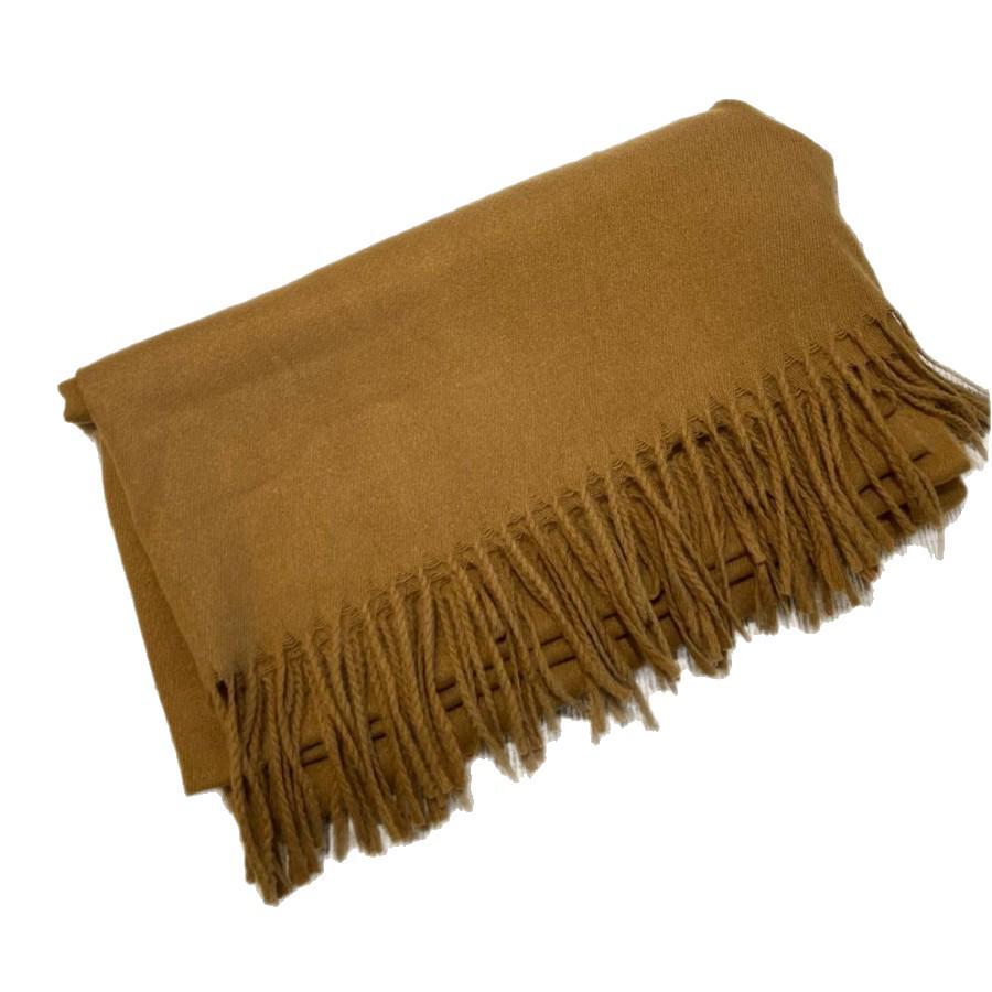 Korean Style Women's Imitation Cashmere Scarf - Autumn/Winter Versatile Solid Color Shawl
