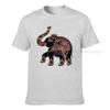 Elephant Folk Art Tshirt Unisex Black Tshirts Elephant Print Tops Adult Cotton Clothes Africa Style Tee Shirt Unique Birthday Gift