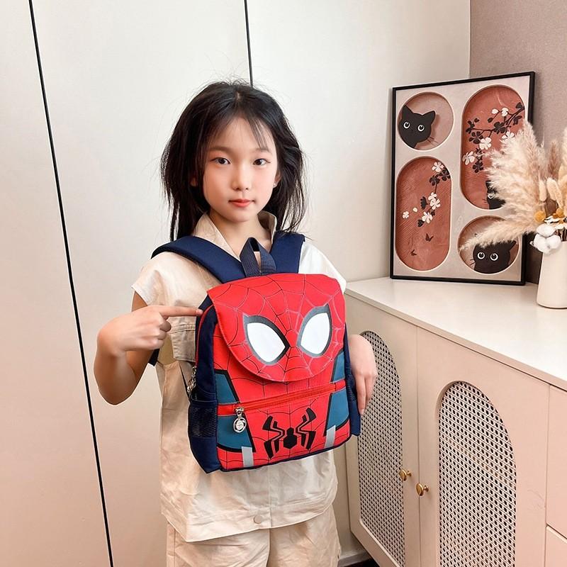 Cartoon Spider Man Pattern Kids Backpack With Breathable Oxford Fabric For Elementary School Students