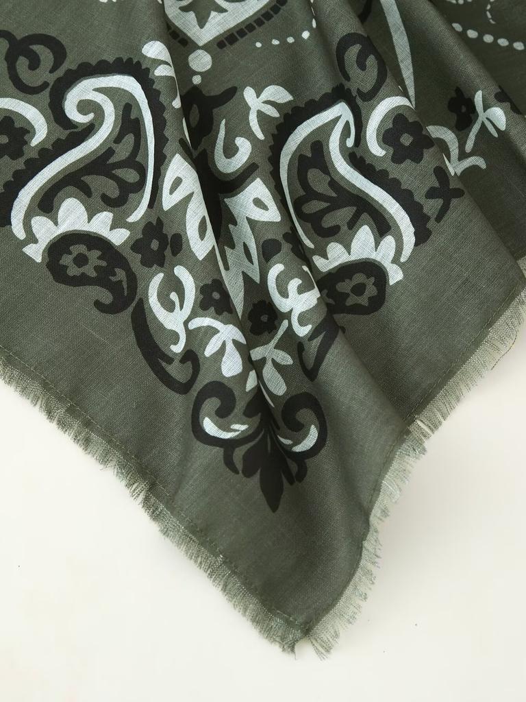 MYST&ZA Women's Clothing 2026 Spring New Fashion Retro Versatile Multi-Color Square Scarf