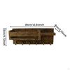 Decorative Wall-mounted Key Holder with 6 Hooks, Wooden Shelf for Entryway, , Hallway, Living Room.